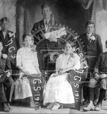 Portrait with flags