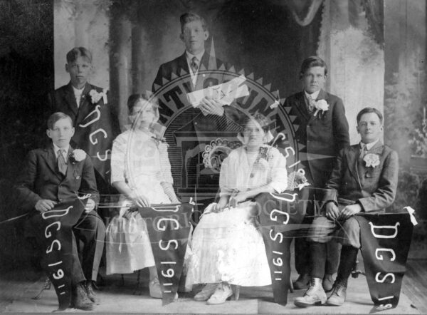 Portrait with flags